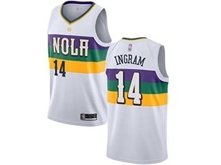 Pelicans #14 Brandon Ingram White Basketball Swingman City Edition