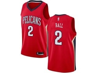 Pelicans #2 Lonzo Ball Red Basketball Swingman Statement Edition Jersey