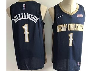 Pelicans Williamson #1 navy blue Nike Jersey