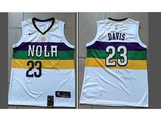 Pelicans #23 Anthony Davis White 2018-19 City Edition Nike Swingman Jersey