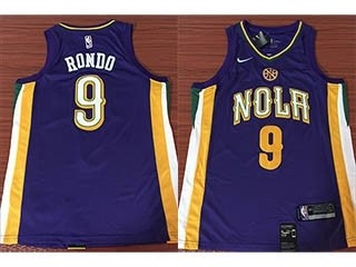 Pelicans Rondo #9 Purple City Nike Swingman Jersey