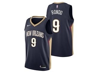 Pelicans Rondo #9 navy City Nike Swingman Jersey