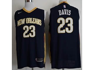 Pelicans #23 Anthony Davis Navy Nike Authentic Jersey