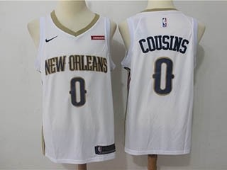 Pelicans #0 DeMarcus Cousins White Nike Swingman Jersey