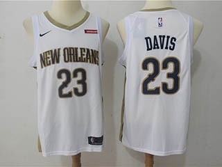 Pelicans #23 Anthony Davis White Nike Swingman Jersey