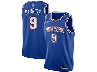 Knicks #9 R.J. Barrett Blue Basketball Swingman Statement Edition 2019-2020 Jersey