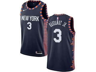 Nike Knicks #3 Tim Hardaway Jr. Navy NBA Swingman City Edition 2018 19 Jersey