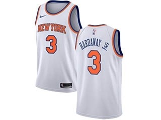 Nike Knicks #3 Tim Hardaway Jr. White NBA Swingman Association Edition Jersey