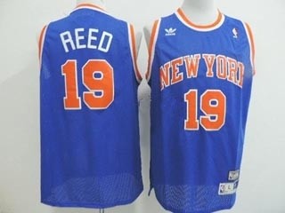 NBA Throwback New York Knicks Reed #19 blue Jersey