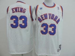 NBA New York Knicks Throwback Patrick Ewing #33 white