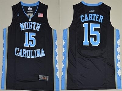 NBA North Carolina Carter #15 black Jersey