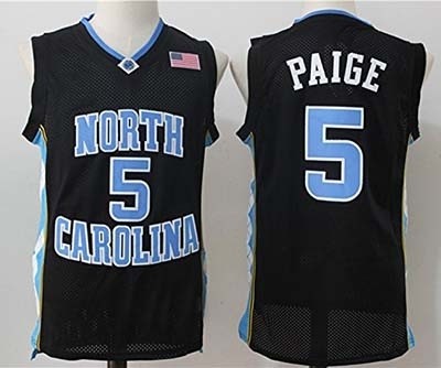 NBA North Carolina Paige #5 black Jersey