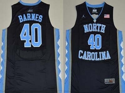 NBA North Carolina Barnes #40 black Jersey