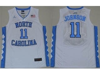 NBA North Carolina Johnson #11 White Jersey