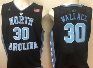 NBA North Carolina Wallace #30 Black Jersey