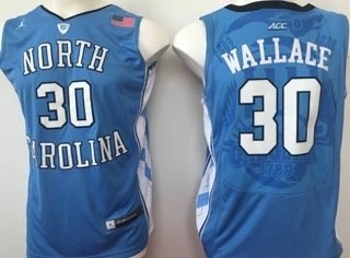 NBA North Carolina Wallace #30 syk blue Jersey