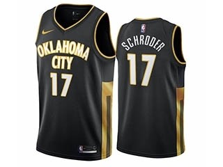 Nike Thunder #17 Dennis Schroder Black 2019-20 City Edition Swingman NBA Jersey