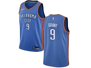 Nike Thunder #9 Jerami Grant Blue NBA Swingman Icon Edition Jersey