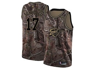 Nike Thunder #17 Dennis Schroder Camo NBA Swingman Realtree Collection Jersey