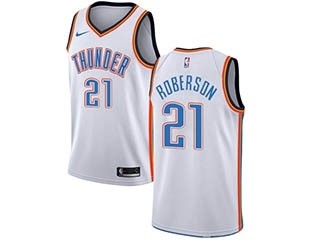 Nike Thunder #21 Andre Roberson White NBA Swingman Association Edition Jersey