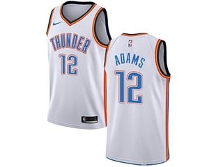 Nike Thunder #12 Steven Adams White NBA Swingman Association Edition Jersey