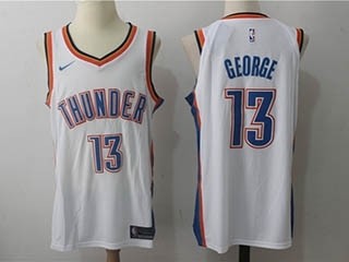 Thunder #13 Paul George White Nike Jersey