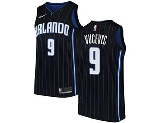 Nike Magic #9 Nikola Vucevic Black NBA Swingman Statement Edition Jersey