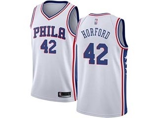 76ers #42 Al Horford White Basketball Swingman Association