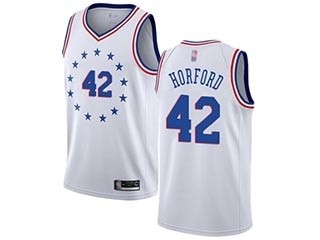 76ers #42 Al Horford White Basketball Swingman Earned Edition