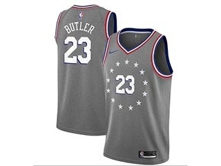 76ers #23 Jimmy Butler Gray 2018-19 City Edition Nike Swingman Jersey