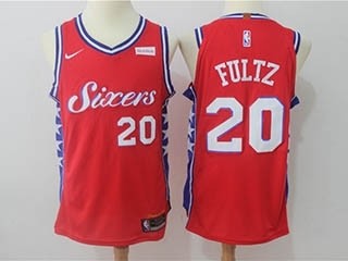 76ers #20 Markelle Fultz Red Nike Authentic Jersey