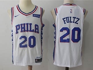 76ers #20 Markelle Fultz White Nike Jersey