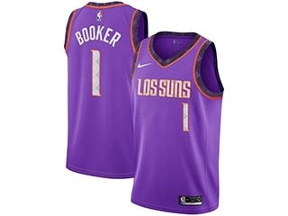 Suns #1 Devin Booker Purple 2018-19 City Edition Nike Swingman Jersey