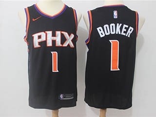 Suns #1 Devin Booker Black Nike Swingman Jersey