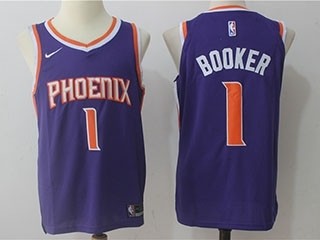 Suns #1 Devin Booker Purple Nike Jersey