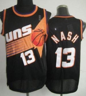 NBA Throwback Phoenix Suns Nash #13 Black Jersey