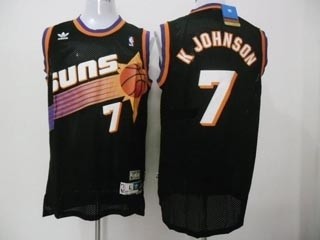 NBA Throwback Phoenix Suns K Johnson #7 Black Jersey