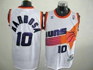 NBA Throwback Phoenix Suns BLeandro Barbosa #10 White jersey