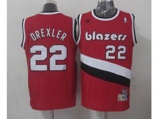 NBA Throwback Portland Trail Blazers #22 derxler Red Jersey