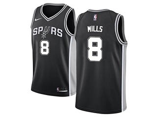 Nike Spurs #8 Patty Mills Black NBA Swingman Icon Edition Jersey