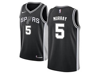 Nike Spurs #5 Dejounte Murray Black NBA Swingman Icon Edition Jersey