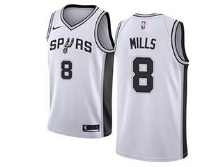 Nike Spurs #8 Patty Mills White NBA Swingman Association Edition Jersey