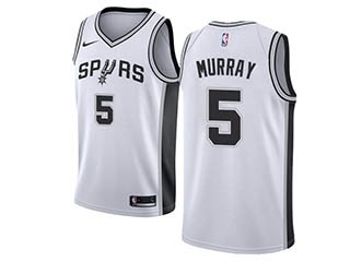 Nike Spurs #5 Dejounte Murray White NBA Swingman Association Edition Jersey