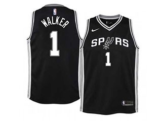 NBA San Antonio Spurs #1 Lonnie Walker Black Nike Jerseys