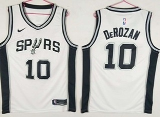 Spurs #10 DeMar DeRozan white Nike Swingman Jersey