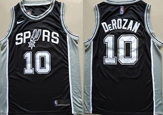 Spurs #10 DeMar DeRozan Black Nike Swingman Jersey