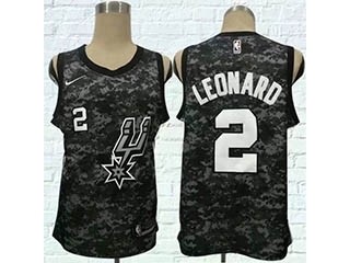 Spurs #2 Kawhi Leonard Black City Edition Nike Swingman Jersey