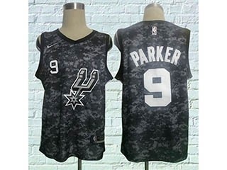 Spurs #9 Tony Parker Black City Edition Nike Swingman Jersey