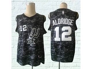 Spurs #12 LaMarcus Aldridge Black City Edition Nike Swingman Jersey