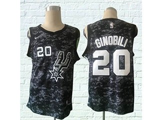 Spurs #20 Manu Ginobili Black City Edition Nike Swingman Jersey